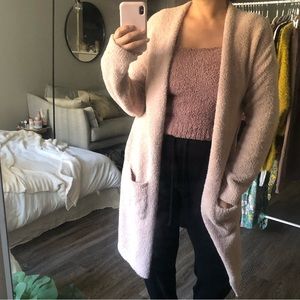 Thread & Supply Tan Teddy Cozy Cardigan